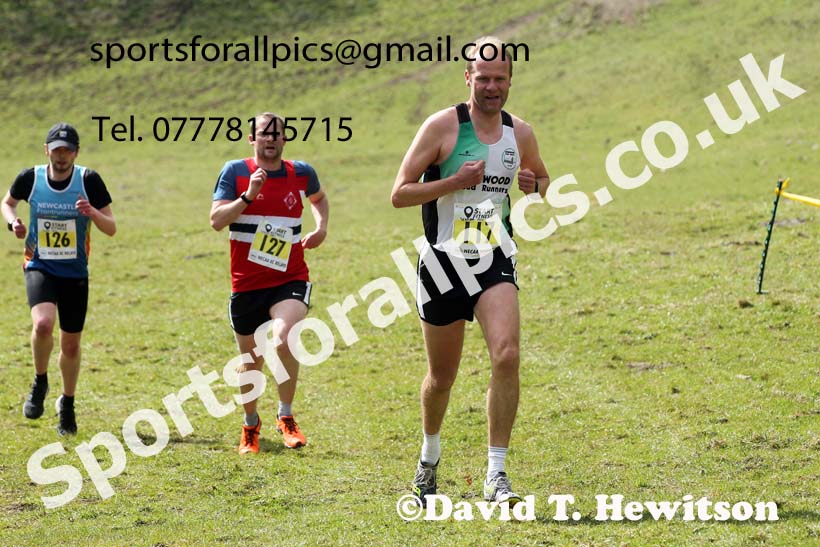 Masters men 2021 NECAA Cross Country Relays, Thornley Farm, Peterlee, Saturday, April 10th. Photo: David T. Hewitson/Sports for All Pics